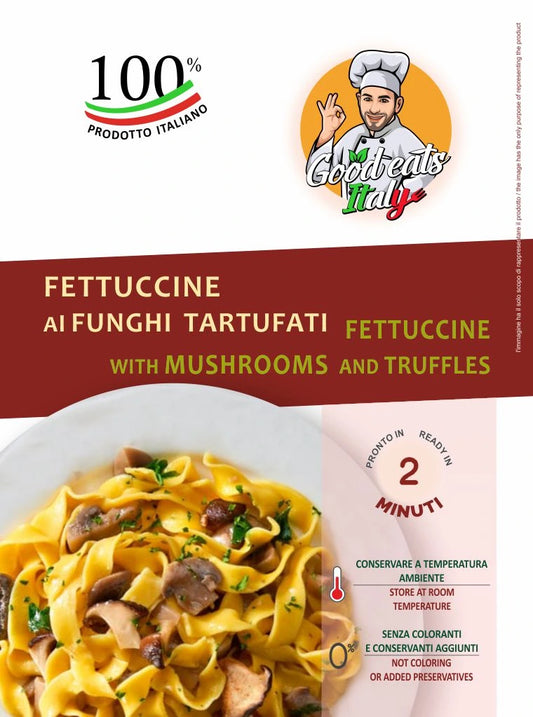Fettuccine with Mushrooms and Truffles - Goodeatitaly