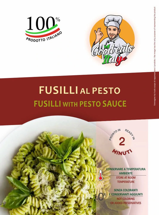 Fusilli with pesto sauce - Goodeatitaly