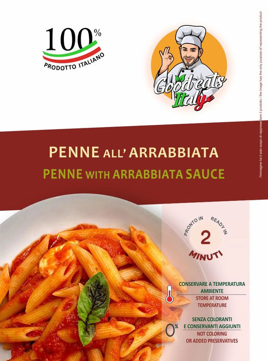 Penne with Arrabbiata sauce - Goodeatitaly