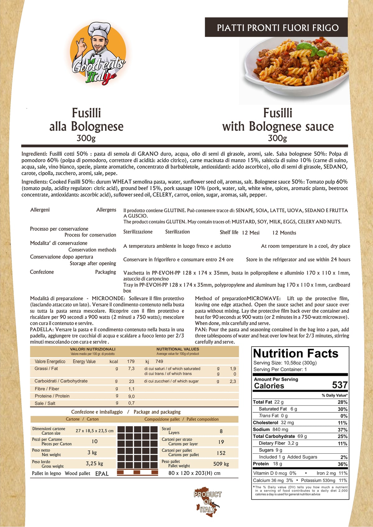 Fusilli with Bolognese Sauce - Goodeatitaly
