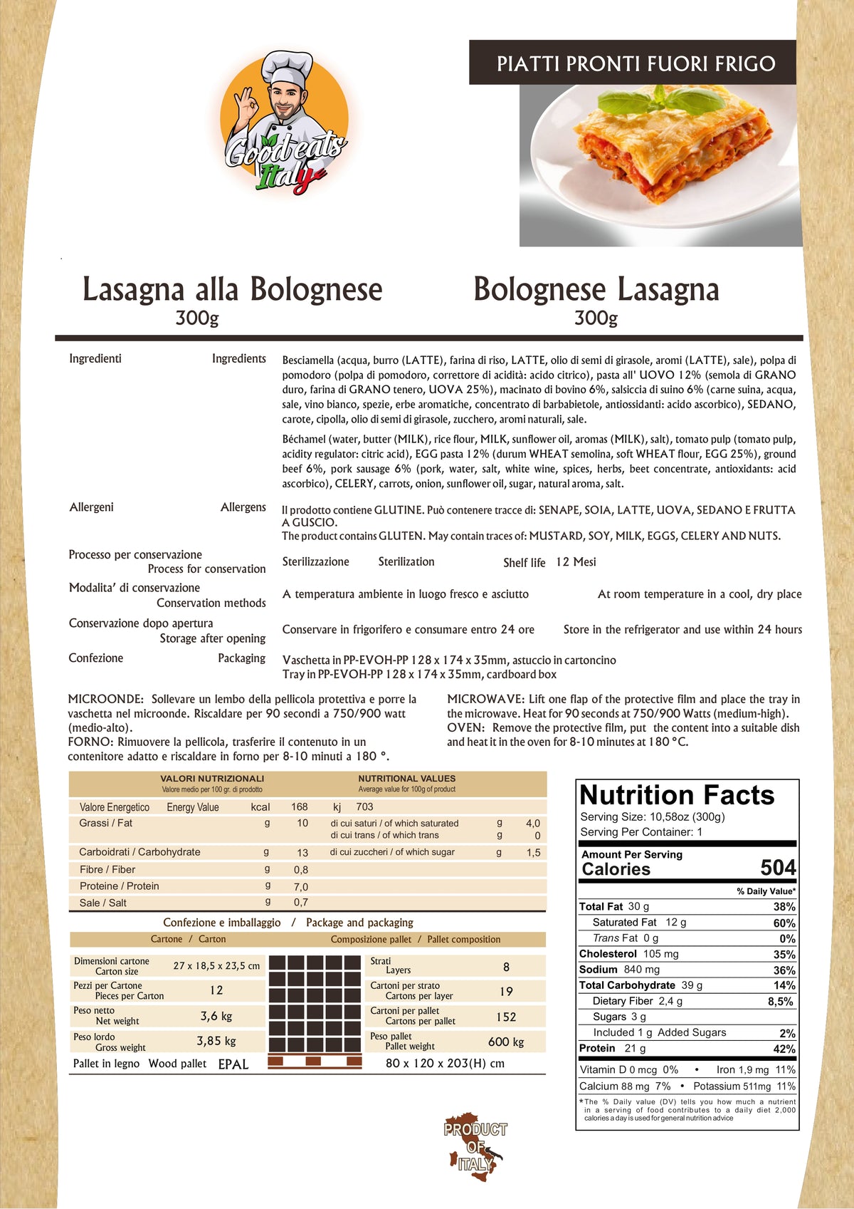 Bolognese Lasagna - Goodeatitaly