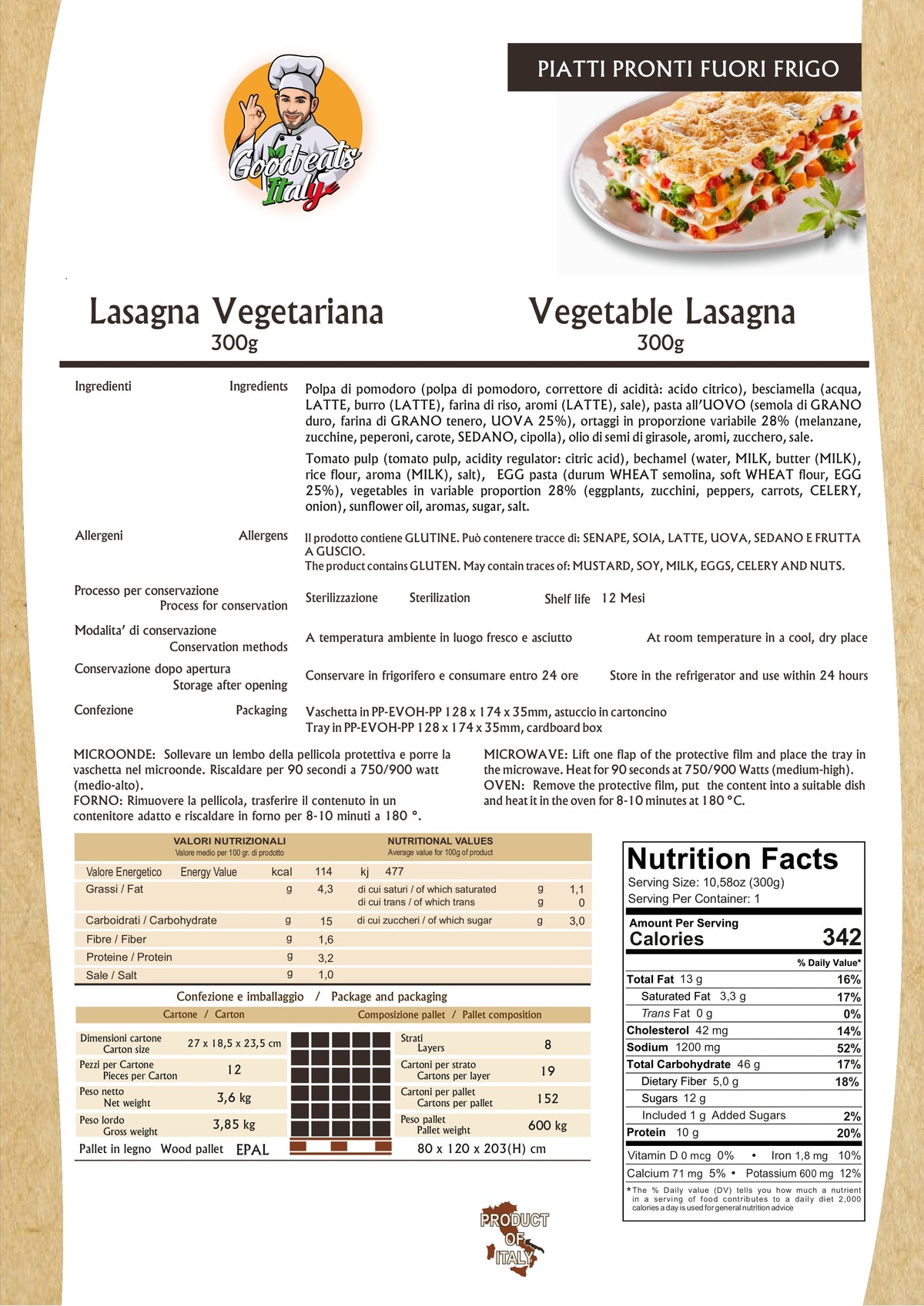Vegetable Lasagna - Goodeatitaly