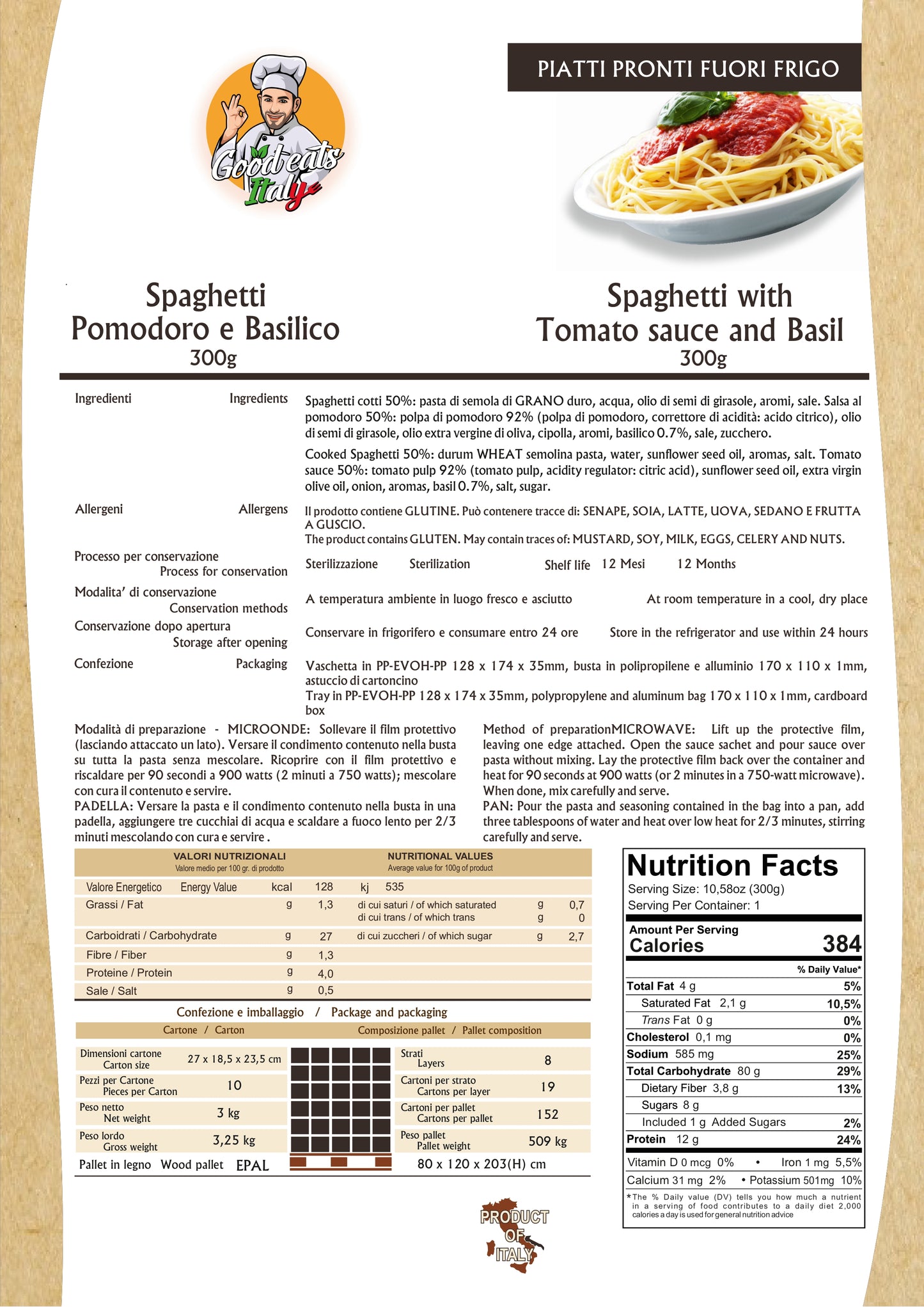 Spaghetti al pomodoro e basilico