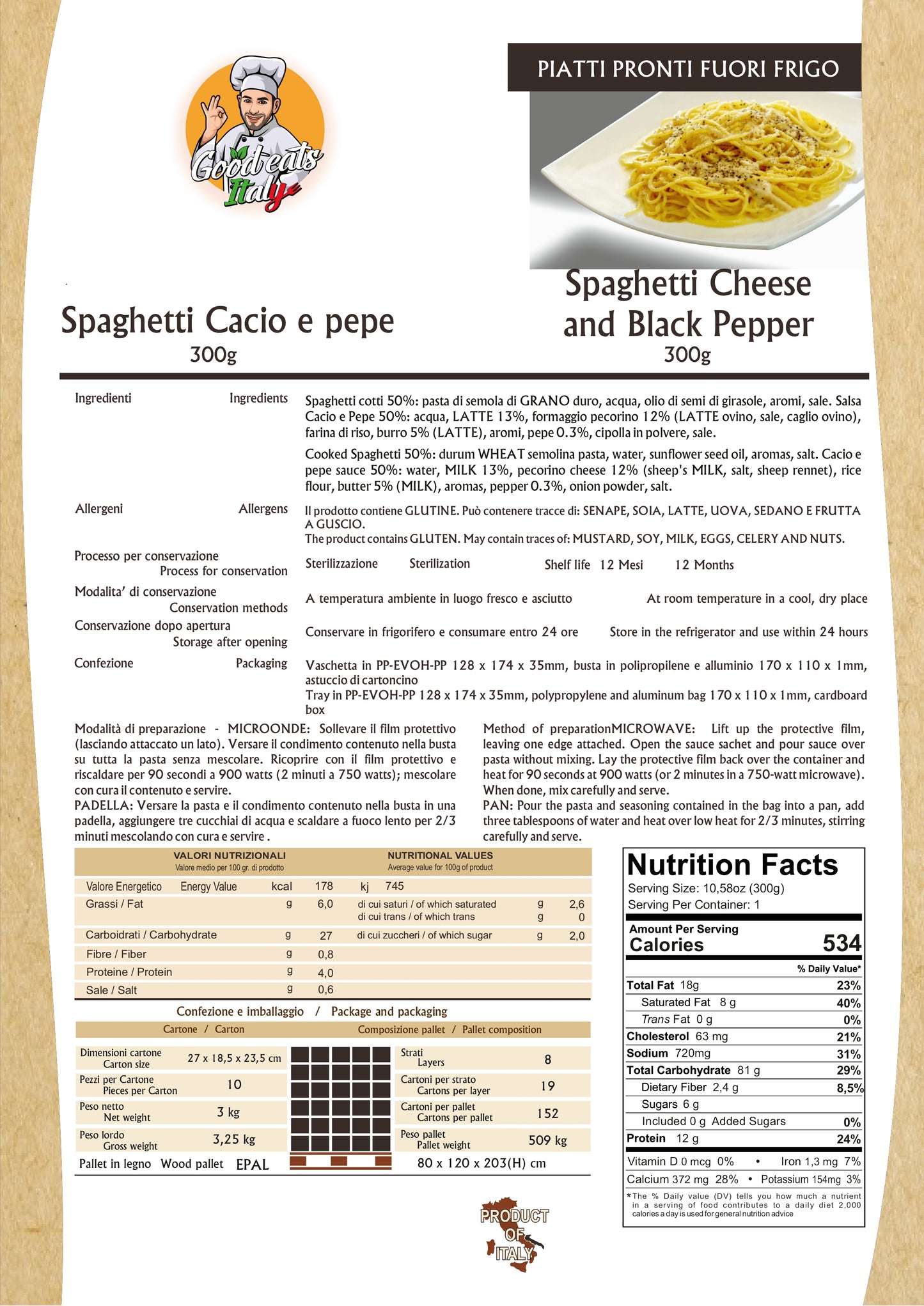 Spaghettoni Cheese and Black Pepper