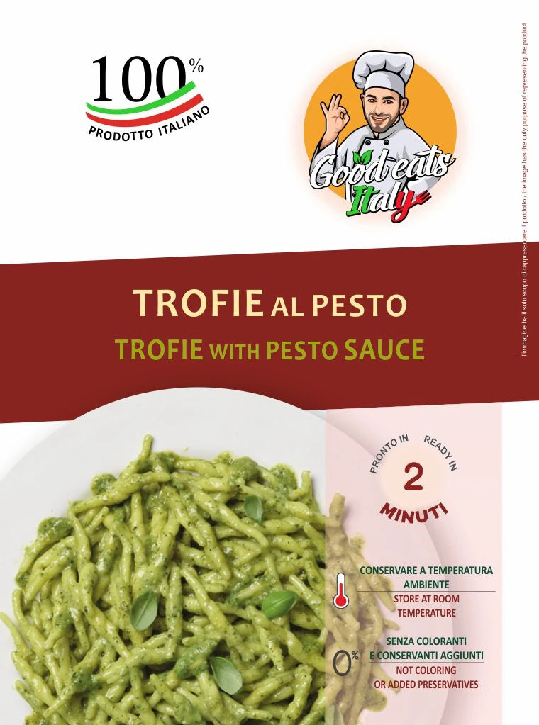 Trofie with pesto sauce - Goodeatitaly