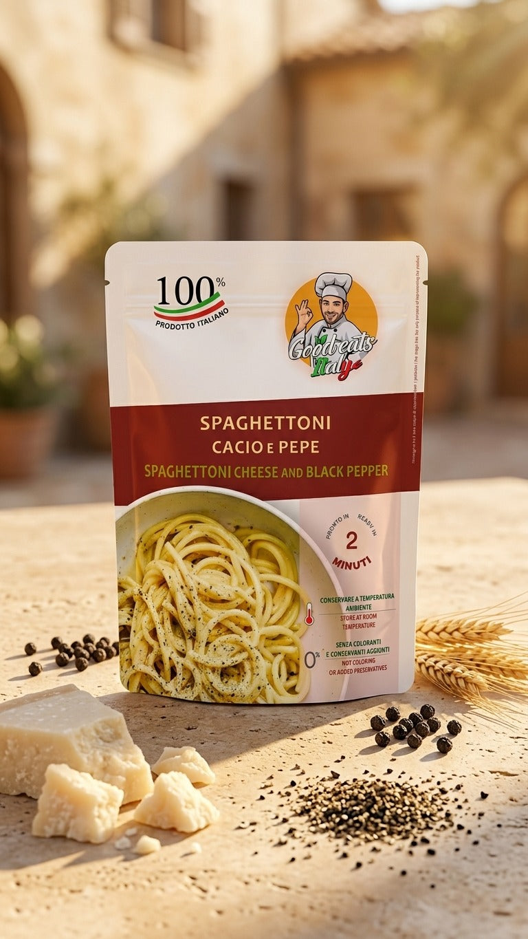 Spaghettoni Cheese and Black Pepper