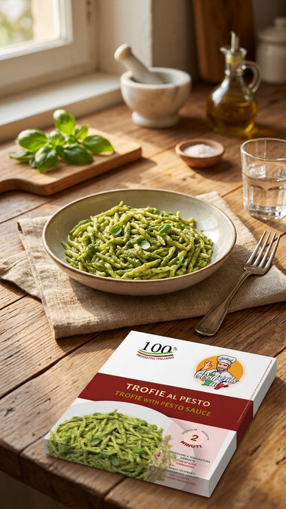 Trofie with pesto sauce